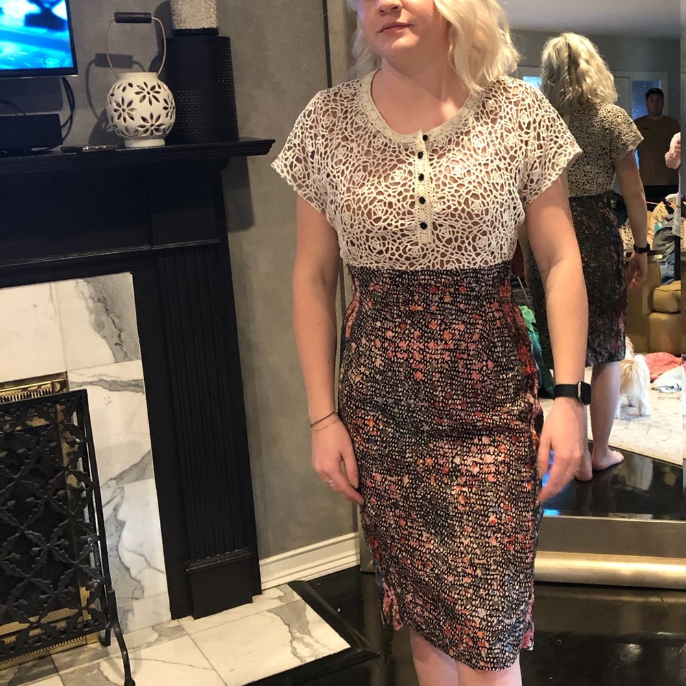 ANTHROPOLOGIE Beguile by Byron Lars Lace Study Dress